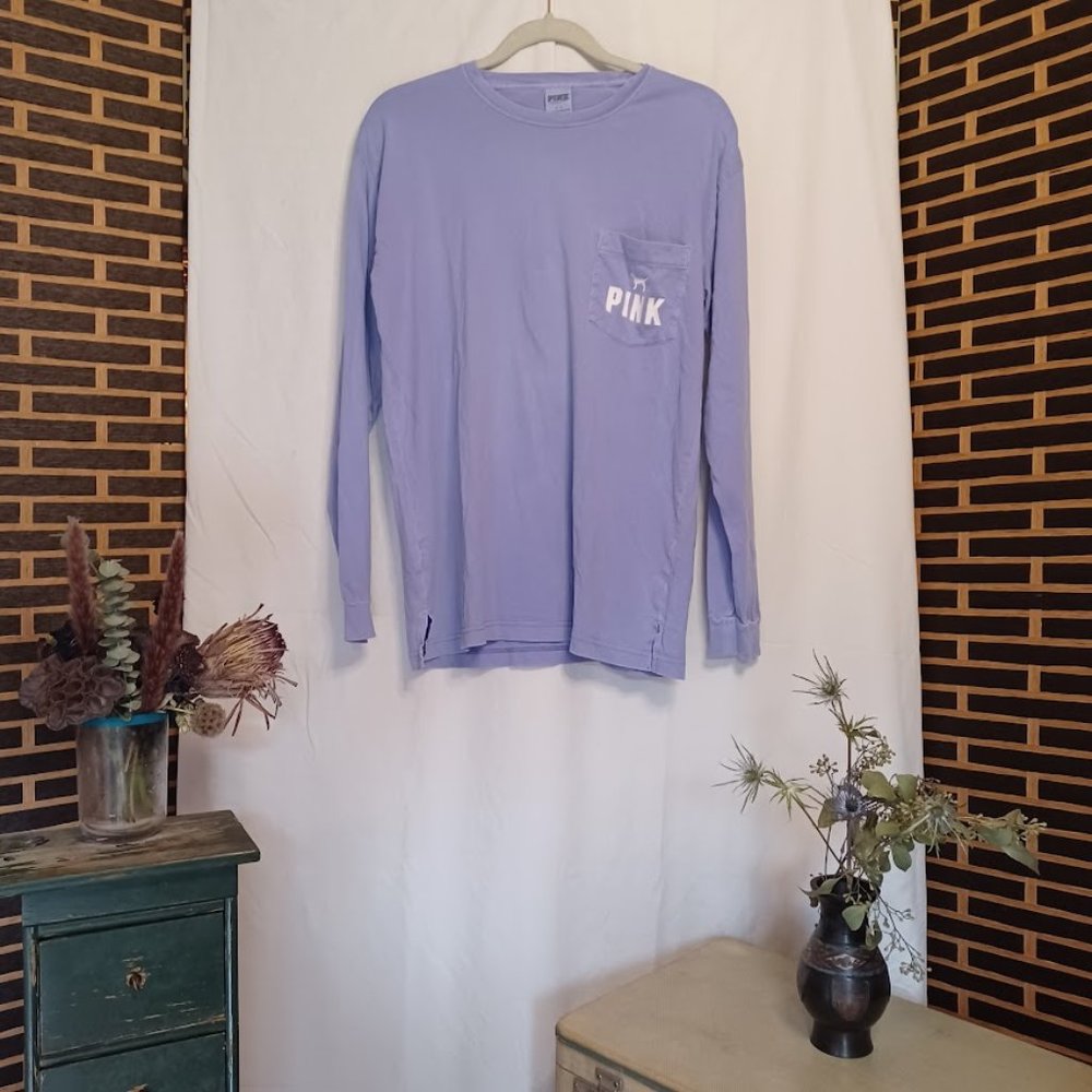 Victoria's Secret Pink Light Purple Long Sleeve Tee - Size Small